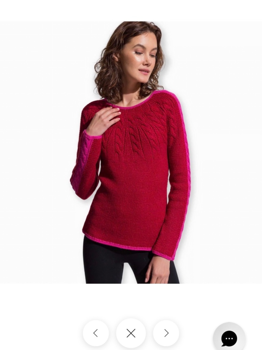 Alicia Adams Alpaca | Twiggy Sweater | Scarlet / Shocking Pink / XL